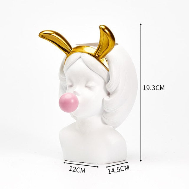 White Resin Vase